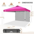 thumbnail image 4 of Eagle Peak 12 x 12 ft Pink Pop up Outdoor Canopies, Removable Sidewall, 4 of 12