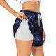 thumbnail image 1 of Balery Blue-Purple Raspberries Pantalones cortos deportivos para mujer con forro y dos bolsillos, elásticos, para entrenamiento, gimnasio, yoga-Medium, 1 of 7