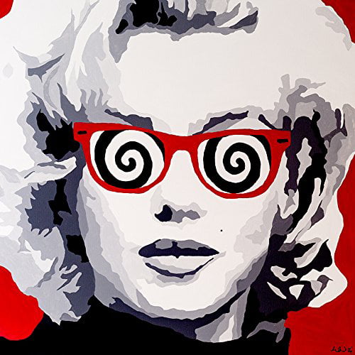 Mary rådgive romantisk Marilyn Monroe Pop Art - Sync by PopArtQueen 24x24 Art Print Poster POD -  Walmart.com
