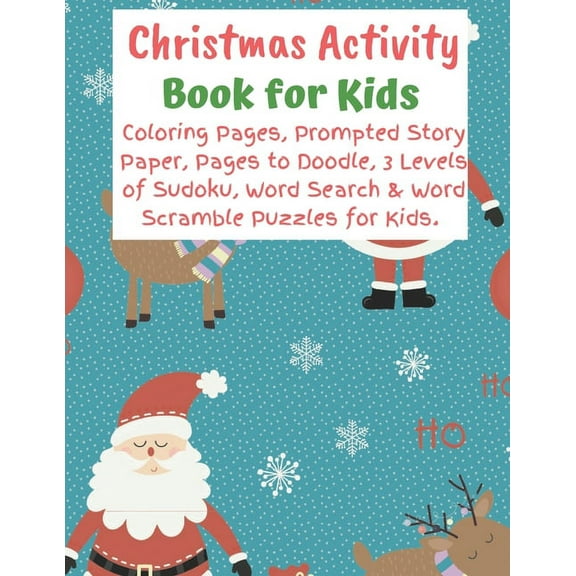 Christmas Activity Book for Kids: A Fun Holiday Workbook for Children, (Paperback)