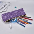 thumbnail image 5 of Naloa Lavender Flowers Print Leather Pencil Case - Portable Big Capacity Pencil Pouch Organizer Bag Stationery Bag for Work & Office Pencil Pen Case, 5 of 5