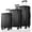 Black, variant on LHYY Luggage Sets 3 Piece,Expandable Hard shell ABS Suitcases with Double Spinner,Travel luggage Set with TSA Lock(20/24/28inch,White Green)