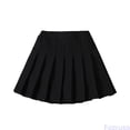 thumbnail image 2 of Fozruso Girls Pleated Uniform Skirts Basic A-Line Mini Skirts with Built-in Shorts for Toddlers and Kids School Casual Wear(Black), 2 of 6