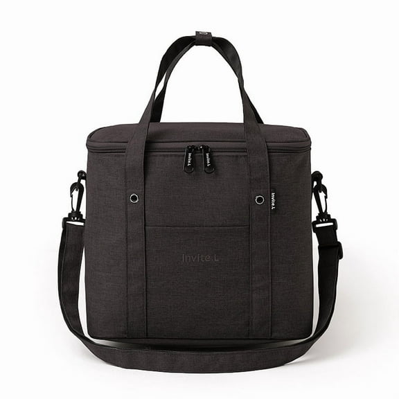 1 Pack Insulated Reusable Grocery Bags -Thermal Bags for Hot & Cold Food, Shopping, Picnics, Food Delivery, Black