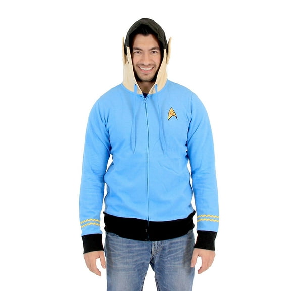 Star Trek I Am Spock Adult Light Blue Costume Hoodie