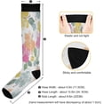 thumbnail image 3 of 1 Pairs Tropical Flowers Compression Socks for Women Men Knee High Stocking for Running, Athletic, Medical Gift, 3 of 7