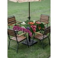 thumbnail image 5 of Square Outdoor Tablecloth with Umbrella Hole Spring Flowers Outside Table Cloth Waterproof Patio Table Cover Purple Boho Farmhouse Botanical Florals Zipper Tablecloths for Picnic Camping 60x60 Inch, 5 of 8