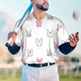 thumbnail image 5 of Hirioo Girl Rabbit for Men's Baseball T-shirt Shirts Short Sleeve Casual Summer Button Stretch T Shirts,Size S-4XL-Medium, 5 of 7