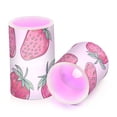 thumbnail image 2 of Strawberries Flameless Candles&nbsp;LED Lights Battery Operated Candles with Remote and Timers Flicker Lights Votive Set of 2, 2 of 7