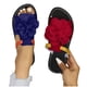 thumbnail image 4 of Mujeres Zapatos de Caminar Versátiles Dos Tonos Color Bloqueado Envolvente Tamaño Más Ligero Y Cómodo Estilo Primavera / Verano de Moda Zapatillas de Tacón Bajo de Playa Plana, 4 of 6