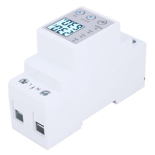 LYUMO Air Circuit Breaker,Auto-Recovery Voltage Protective Device,Voltage Protector Single Phase Auto-Recovery Protective Device with Voltage Current Power Display