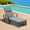 Gray, variant on Uforic Outdoor Rattan Chaise Lounge with Cushions, Built-In Storage, 353 Lbs Capacity, Gray and Navy