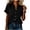 Black, variant on hlysgo Womens Short Sleeve Shirts V Neck Collared Button Down Tops Business Officewear Shirts with Pockets Army Green,2xL