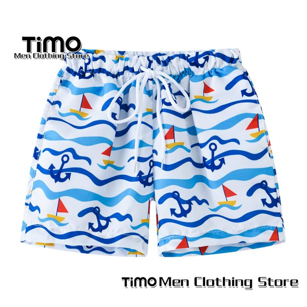 Pantalones cortos de verano para hombre, Shorts transpirables de gran tamaño, secado rápido, informales, hawaianos, con cordón, 2023 Fivean unisex