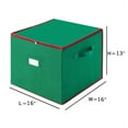thumbnail image 6 of Tiny Tim Totes 75-Compartment Ornament Storage Box with Dividers (Green/Polyester/Adult), 6 of 6