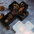 thumbnail image 5 of Cross Shaped Wooden Serving Tray Wood Fruit Platter Decorative Nuts Desserts Tray Snack Dish for Home Kitchen Gatherings, 5 of 7