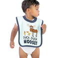 thumbnail image 3 of LazyOne Animal-Print Baby Bibs, Cute Baby Shower Gifts, One Size, Blue (Duck Duck Moose, ONE SIZE), 3 of 5