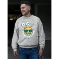 thumbnail image 2 of Vibin’ Since Day One - Cool Retro Emoji Smiley Graphic Men's Sweatshirt, 2 of 4