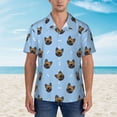 thumbnail image 4 of Balery french Bulldog Face Print Men's Hawaiian Shirts Short Sleeve Beach Shirt Relaxed Fit Vacation Button Down Shirts-3X-Large, 4 of 9