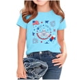 thumbnail image 4 of LYEAA 4th of July Shirt for Kids American Flag Tees Patriotic Red White Blue T Shirts Independence Day Short Sleeve Tops, 4 of 6