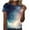 Y330 Navy, variant on Ichuanyi Women's Fashion Loose Fit Short Sleeve T-Shirt, Round Neck Abstract Star Print Casual Top, Soft Comfortable Trendy Daily Wear