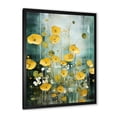 thumbnail image 2 of Designart "Yellow Buttercup Flower Beauty I" Floral Framed Wall Art - Traditional Yellow Buttercups Bedroom Framed Canvas Wall Art, 2 of 6