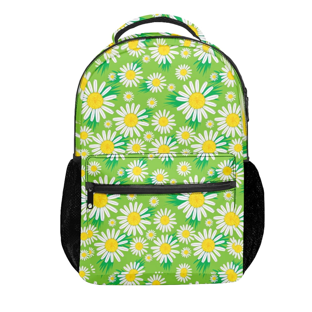 Asthetics Daisy Flower Backpack School Book Bags Back to School Kids