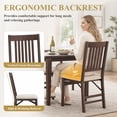 thumbnail image 6 of EOP Folding Dining Chairs Set of 2, Wooden Foldable Dining Room Chairs for Kitchen & Small Spaces, Mid Century Modern Upholstered Kitchen chairs, No Assembly Required, Beige, 6 of 11