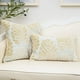 thumbnail image 4 of Funda de almohada Alerfa con bordado de hojas de terciopelo, 45 x 45 cm, color beige, 4 of 7