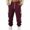 Wine, variant on Avtoify Men Solid Color Casual Loose Sports Texture Work Drawstring Pockets Elastic Waistband Shorts for Men Long Pants