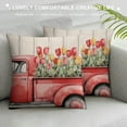 thumbnail image 3 of JEUXUS Tulip Pillow Covers Spring Summer Throw Pillow Covers Pink Flower Pillow Covers Cushion Covers Square Pillow Cases for Couch Sofa Patio Outdoor Home Decorations, 3 of 5