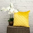 thumbnail image 3 of Parkland Collection Milo Transitional Quilted Yellow Throw Pillow, 3 of 7