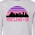 thumbnail image 4 of Inktastic Portland Oregon Retro Sunset Skyline Long Sleeve Youth T-Shirt, 4 of 5