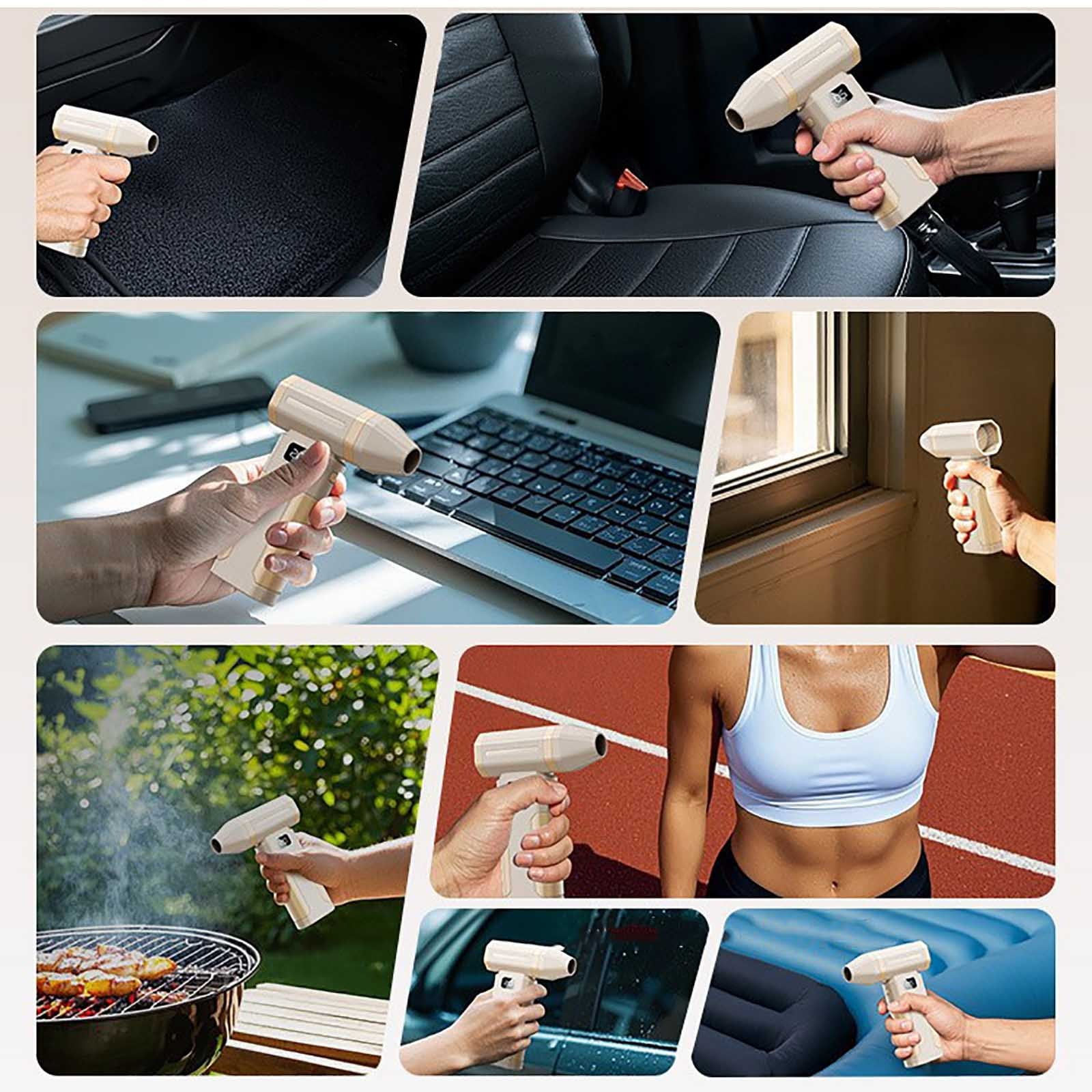 Handheld Turbo Fan,Portable Fan for Cleaning Kits-Mini Blower-Car Dryer,Car Blowing and Snow Blowing,Drying Pets,Computer Equipment Cleaning