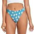 thumbnail image 1 of Fotbe Healthy And Ill White Teeth Tanga Sin Costuras para Mujer con Estampado – Panties Invisibles, Transpirables y Cómodos para Uso Diario-X-Small, 1 of 6