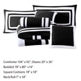 thumbnail image 2 of Ensemble de Couette Générique, 7 Pcs, Design Bicolore, Grand Lit, 2 of 4