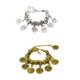 thumbnail image 4 of Tobilleras de cadena de joyería Tribal Boho Zulema Oro Pulsera de Behomia Coin, 4 of 6