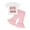 White, variant on Bagilaanoe 2Pcs Baby Girl Birthday Clothing Sets Toddler Letter Print Long Sleeve T-shirt Tops + Flare Trousers 6M 12M 18M 24M 3T 4T Kids Pants Set