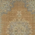 thumbnail image 2 of 2' x 7' Coffee Vintage Medallion Bordered Wool Indoor Runner Rug, 2 of 2