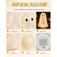 thumbnail image 7 of Light Up Confetti Ghosts, Halloween Tabletop Decor Lamp, Glowing Mosaic Ghost Figurine Accent Light for Mantel Shelf Desk Party Haunted House (Colorful,S), 7 of 7