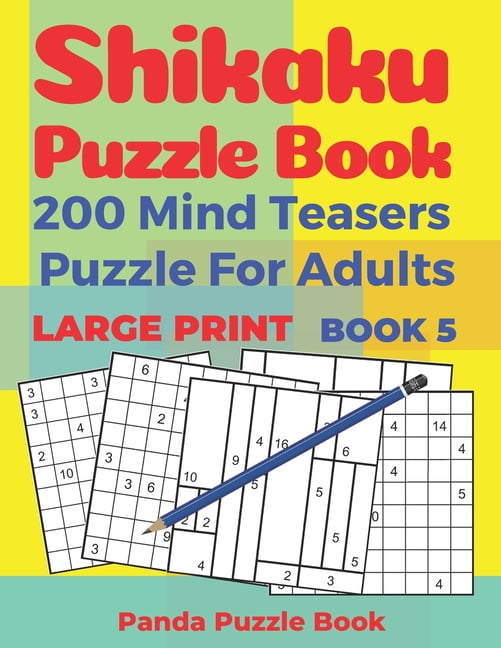 book shikaku puzzle book 200 mind teasers puzzle for adults large