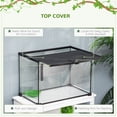 thumbnail image 4 of Pawhut 20"x12"x14" Glass Reptile Terrarium 14 Gallon Top Open Lizard Snake Habitat Tank, 4 of 9