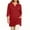 Red, variant on Split Notch V Neck 3/4 Sleeve Dual Side Patch Pocket Solid Longline Loose Tunic Plus size Top for Women All Season Casual Daily Loungewear