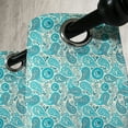 thumbnail image 4 of Ambesonne Antique Grommet Curtain, Paisley Blue Flowers, 50" x 63", Aqua Teal, 4 of 6