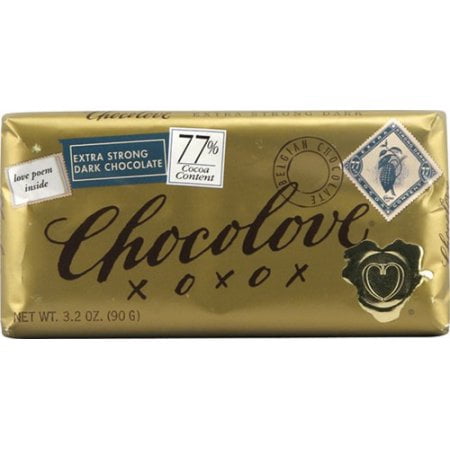 (2 Pack) Chocolove Dark Chocolate Bar Extra Strong 3.2