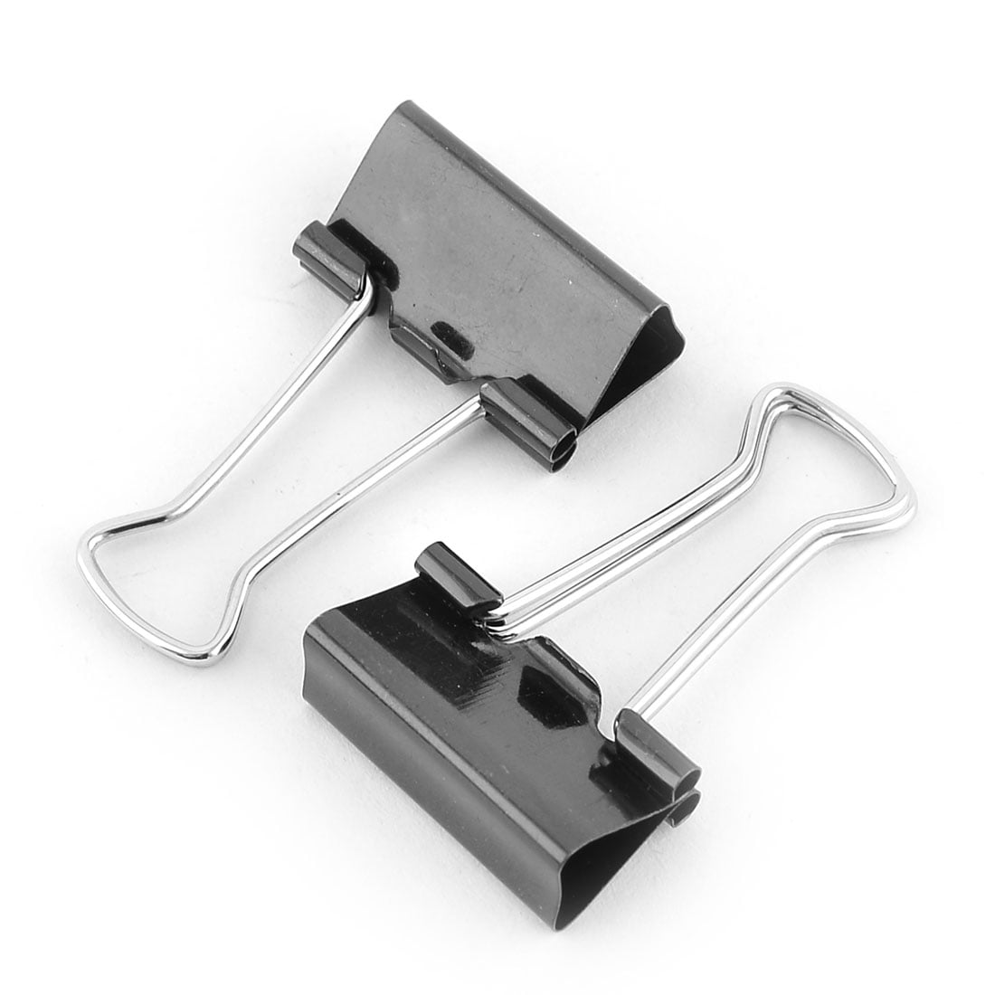 Home Office Metal Paper File Documents Binder Clips Clamps Black 12pcs