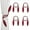 Red, variant on WONIU Red Curtains Tiebacks, 4pcs