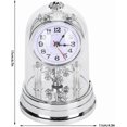 thumbnail image 2 of European Style Silent Table Clock with Cover for Home Decor (Silver, 1pc), 2 of 5