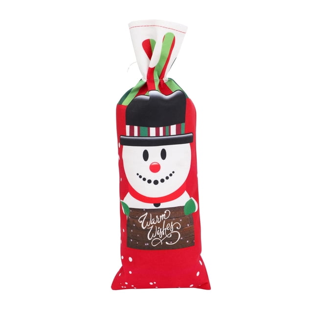 WHEANG Christmas Rope Strap Printed Wine Set Red Wine Champagne Bottle Set Cartoon Wine Set