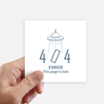 thumbnail image 1 of Programador error 404 no encontrado Pegatinas de pared cuadrado de 10 cm maleta portatil Motobike Decal 8pcs, 1 of 1